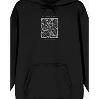 Black Galeried Art Flower Hoodie