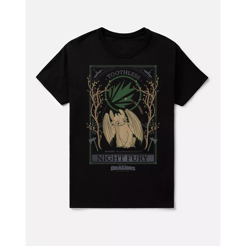 Night Fury Tarot Card T Shirt - How to Train Your Dragon