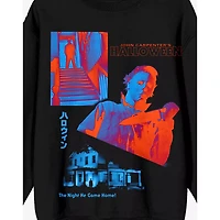 Blue and Red Graphic Michael Myers Sweatshirt - Halloween