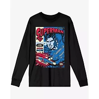 Superman Comic Cover Long Sleeve T Shirt