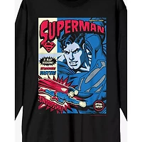 Superman Comic Cover Long Sleeve T Shirt