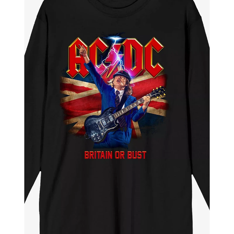 ACDC Britain or Bust Long Sleeve T Shirt