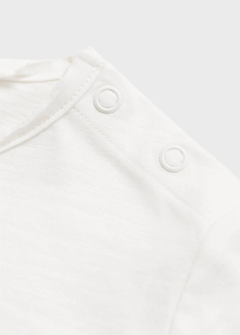 Printed cotton-blend t-shirt