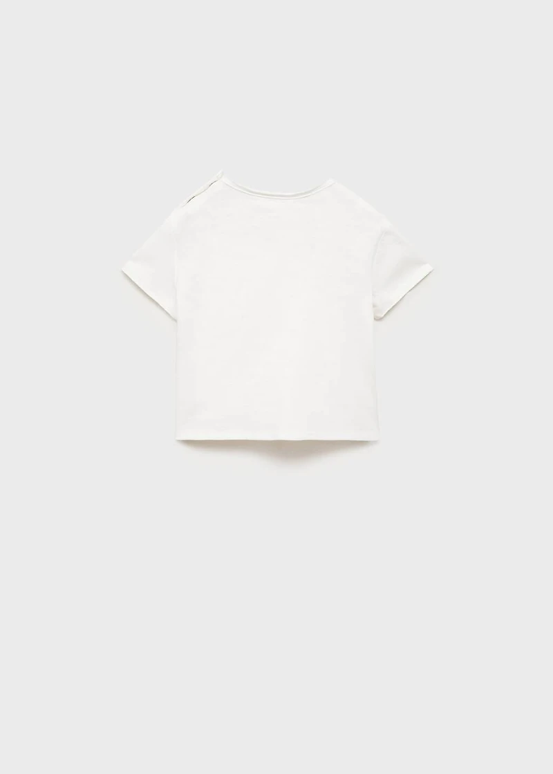 Printed cotton-blend t-shirt