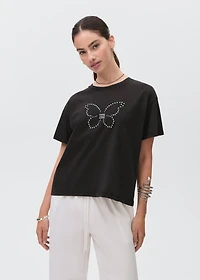 Appliqués butterfly t-shirt