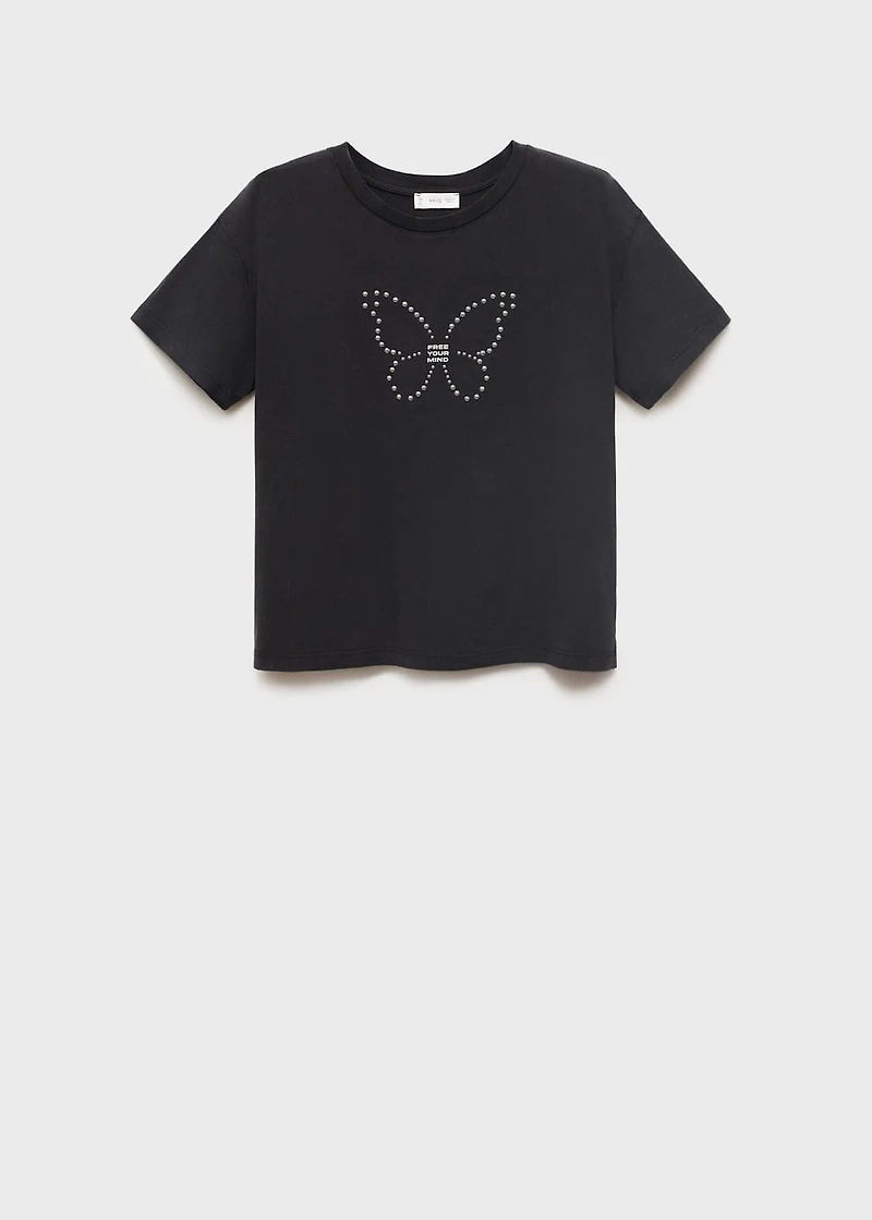 Appliqués butterfly t-shirt