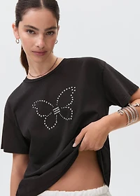 Appliqués butterfly t-shirt