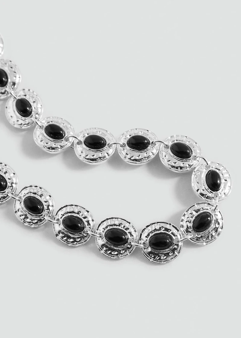 Metal appliqué choker