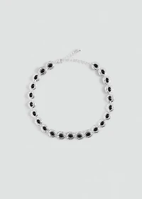Metal appliqué choker
