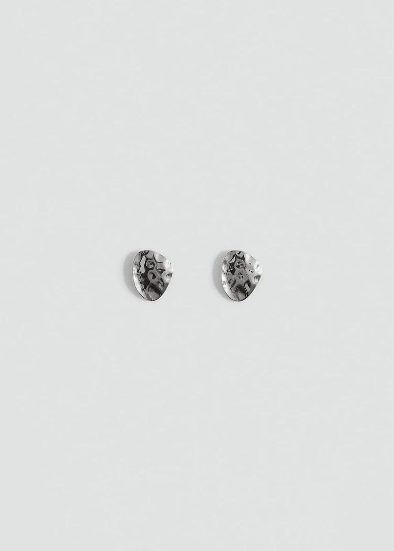 Metal oval earrings
