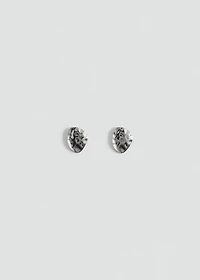 Metal oval earrings