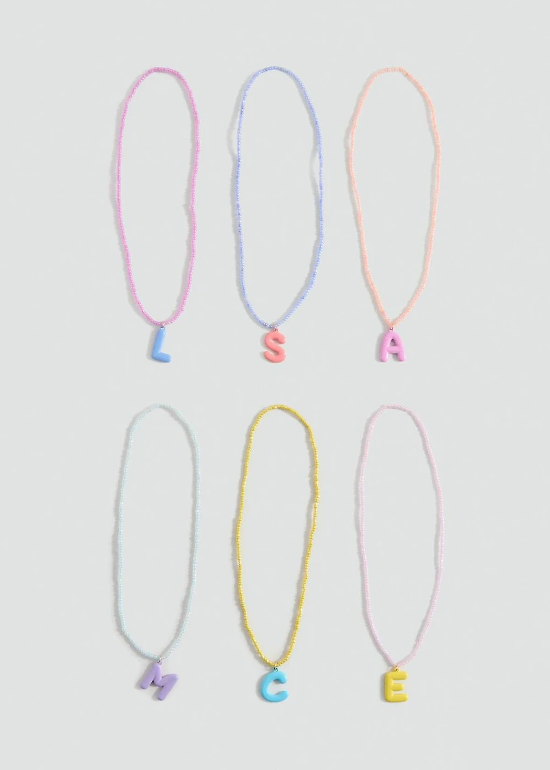 Letters bead necklace
