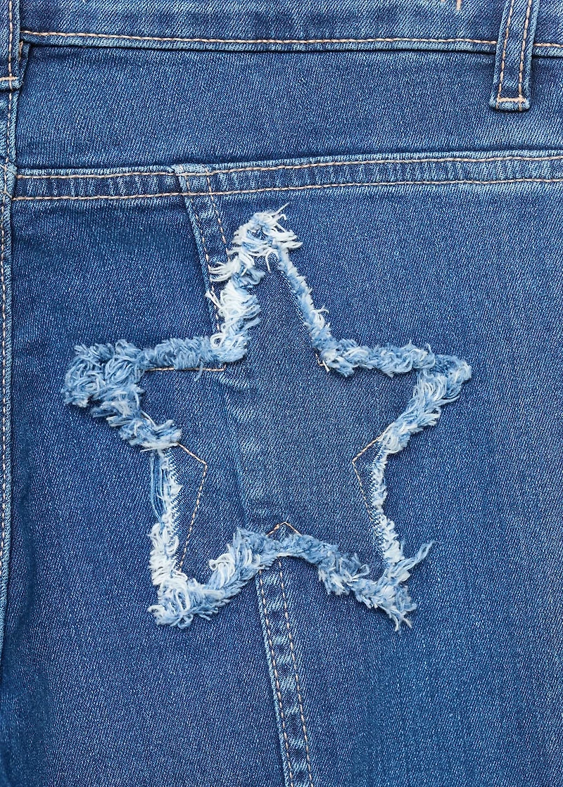 Flared jeans with stars
