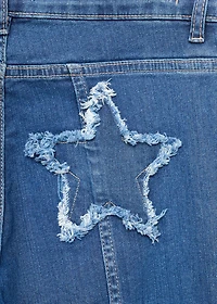 Flared jeans with stars