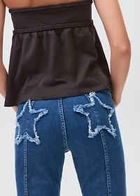 Flared jeans with stars