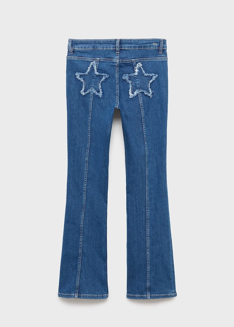 Flared jeans with stars