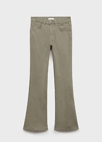 Decorative seam flared jeans