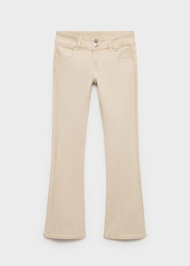 Low-waist flared jeans