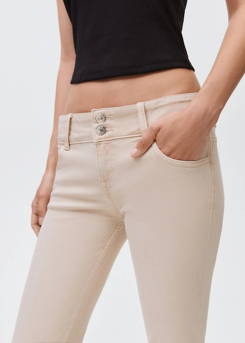 Low-waist flared jeans