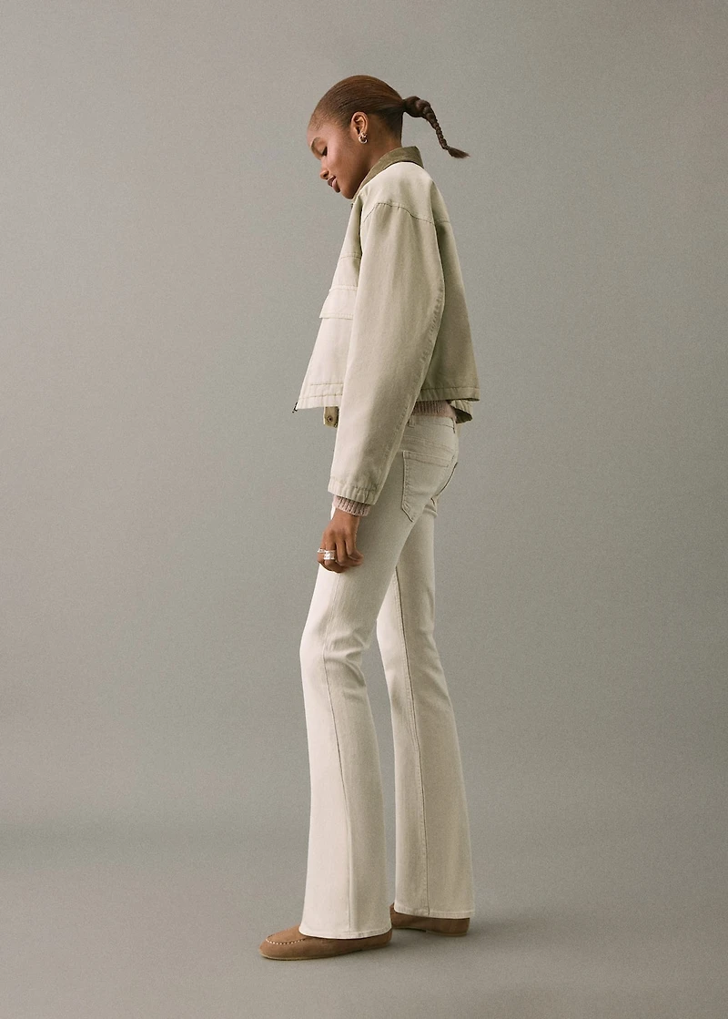 Low-waist flared jeans