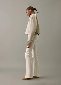 Low-waist flared jeans
