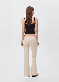 Low-waist flared jeans