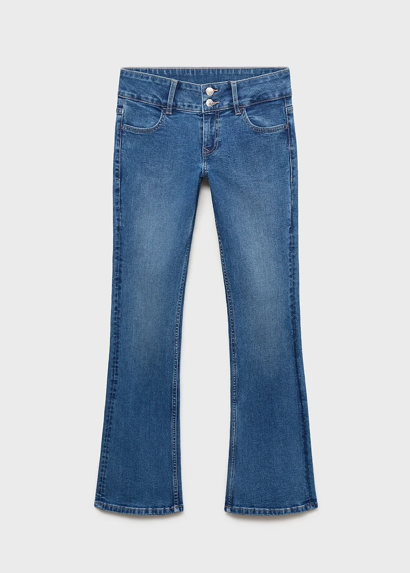 Low-waist flared jeans