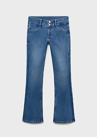 Low-waist flared jeans