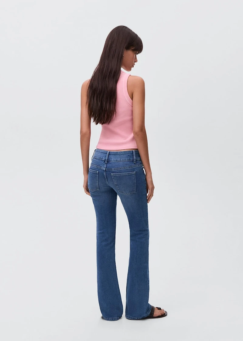 Low-waist flared jeans