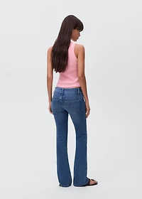 Low-waist flared jeans