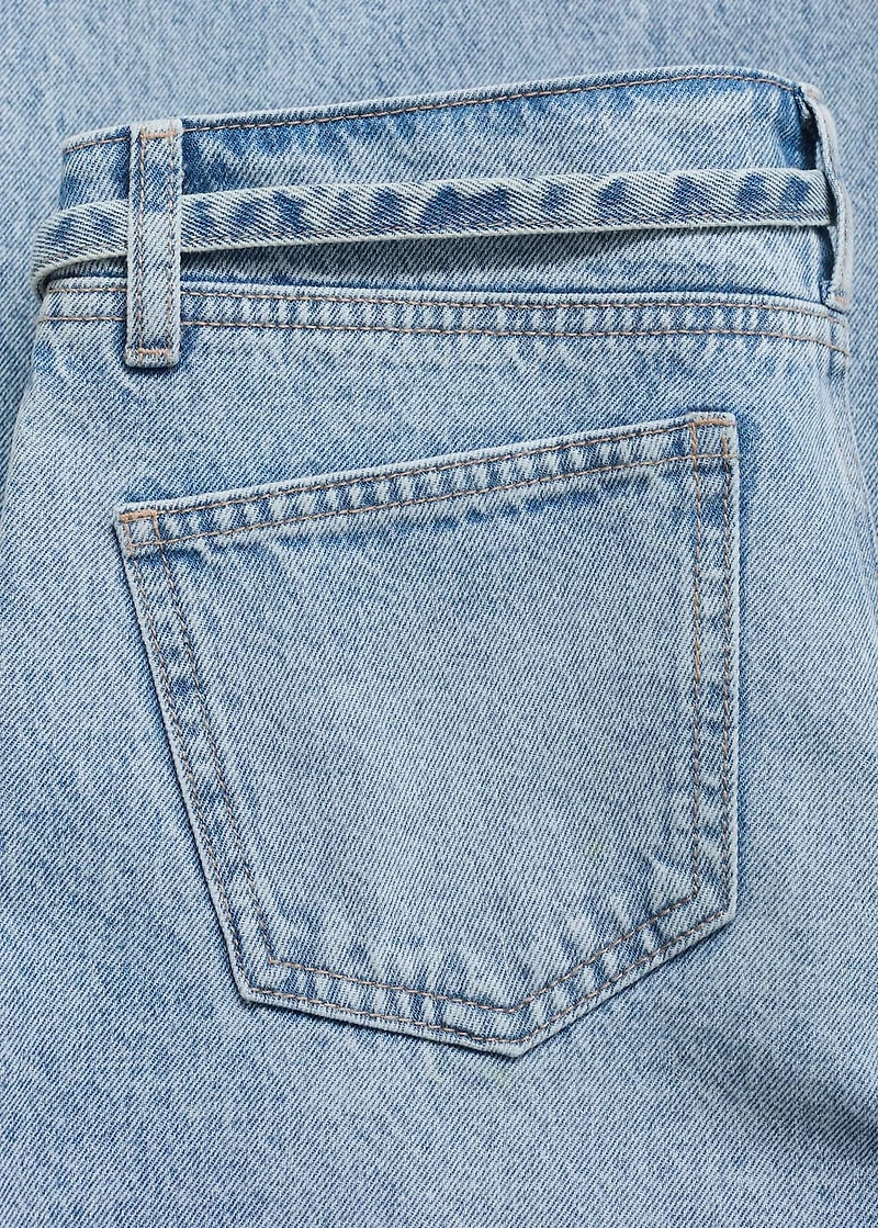 Wide leg jeans with loop
