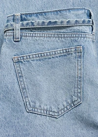 Wide leg jeans with loop