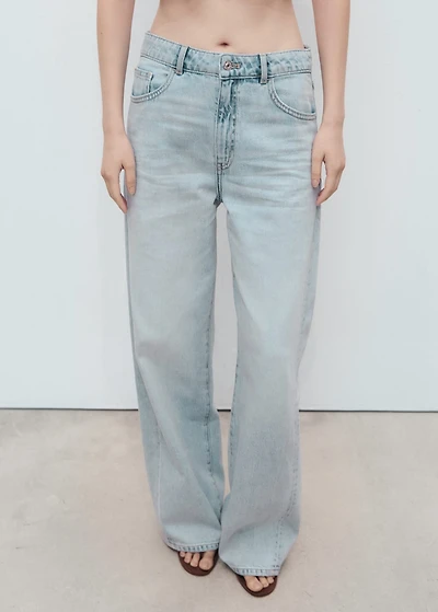 Mid-rise balloon jeans