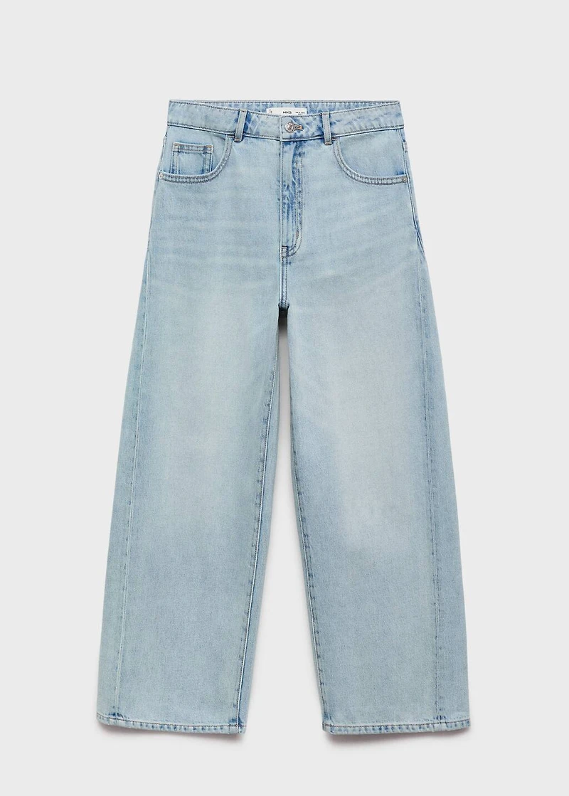 Mid-rise balloon jeans
