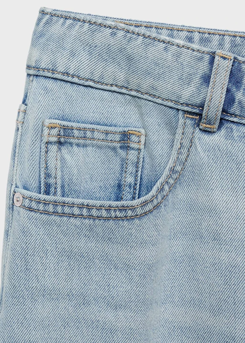 Mid-rise balloon jeans