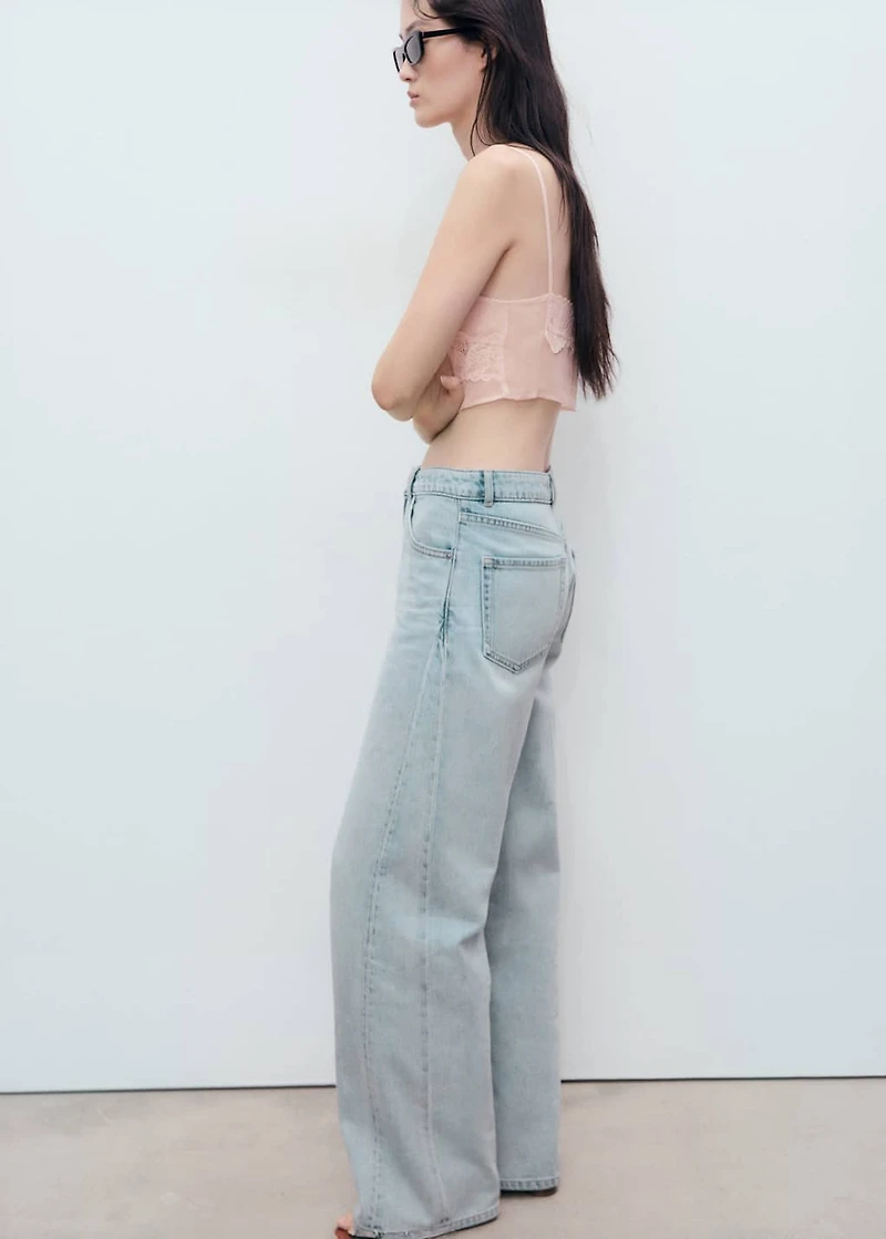 Mid-rise balloon jeans