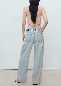 Mid-rise balloon jeans