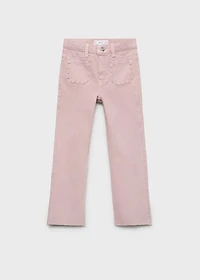 Flared jeans with studs