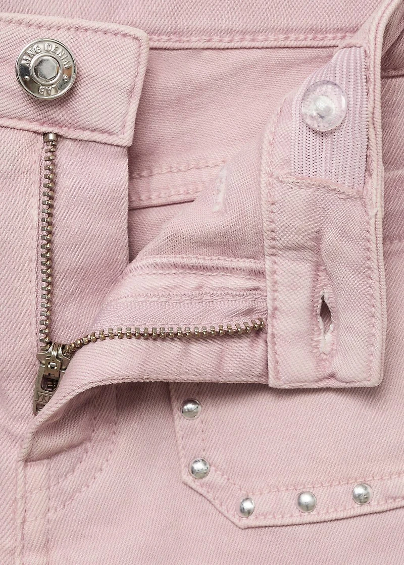 Flared jeans with studs