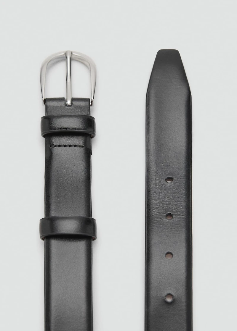 Buckle leather belt