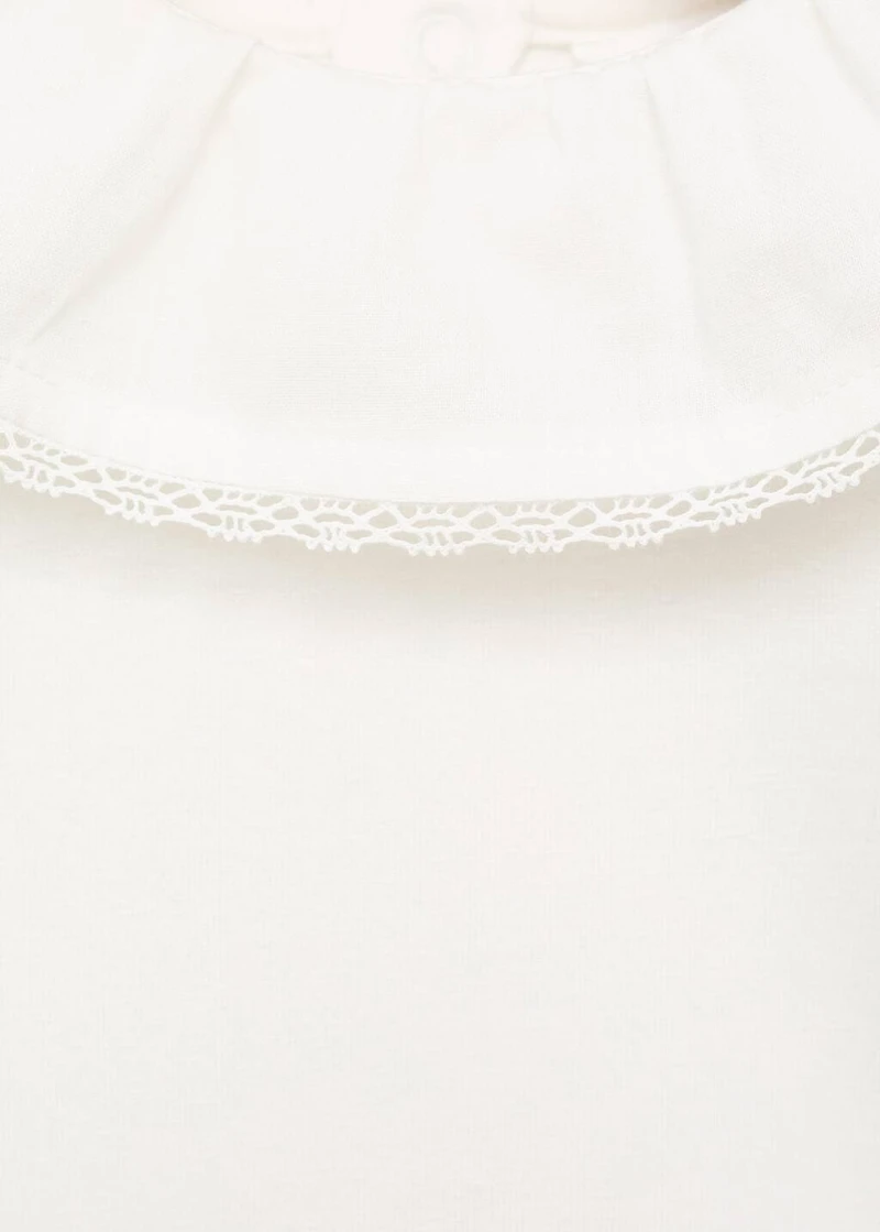 Embroidered babydoll-neck body