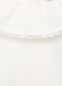 Embroidered babydoll-neck body