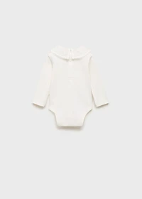 Embroidered babydoll-neck body