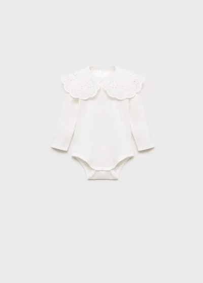 Embroidered babydoll-neck body