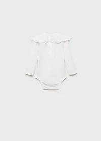 Embroidered babydoll-neck body