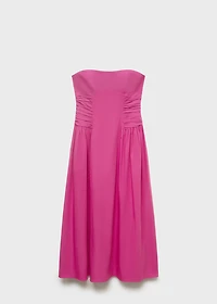 Strapless midi-dress