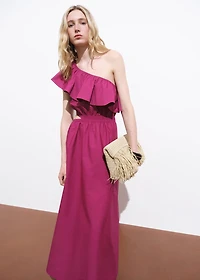 Asymmetrical dress with cut-out