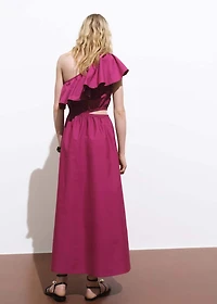 Asymmetrical dress with cut-out