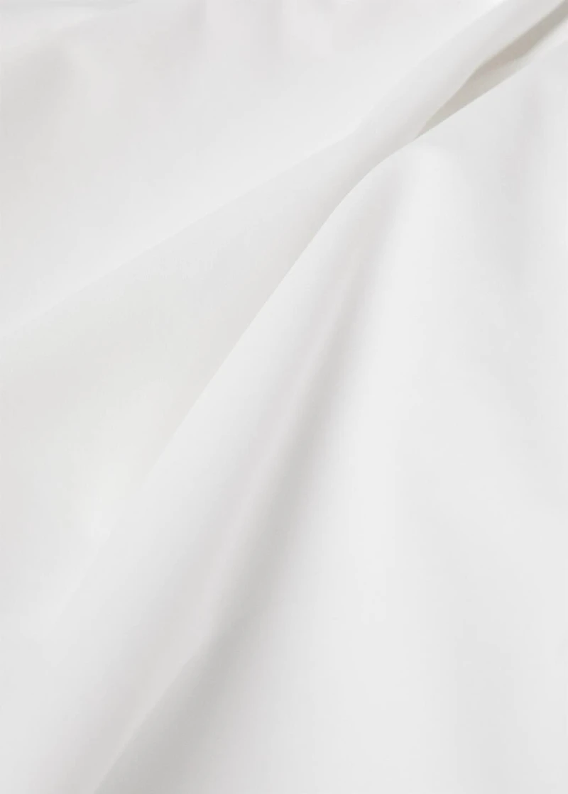 Cotton percale hemstitched top sheet for 135/140 cm bed