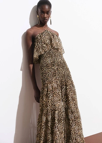 Leopard-print maxi-dress